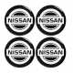 4 articles x 65mm SILICONE autocollants NISSAN centre de roue LOGO enjoliveurs emblèmes