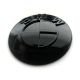 4 articles x 64mm BMW en relief autocollants centre de roue LOGO enjoliveurs emblèmes Shadow Line