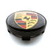 4 articles 60mm / 57mm PORSCHE Enjoliveurs cache-moyeux de centre de roue NOIR DORÉ