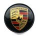 4 articles 60mm / 57mm PORSCHE Enjoliveurs cache-moyeux de centre de roue NOIR DORÉ