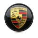 4 Stück 63mm / 57mm PORSCHE nabendeckel felgendeckel nabenkappen radkappen SCHWARZ GOLDEN