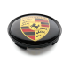 4 Stück 63mm / 58mm PORSCHE nabendeckel felgendeckel nabenkappen radkappen SCHWARZ GOLDEN