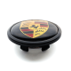 4 Stück 65mm / 48mm PORSCHE nabendeckel felgendeckel nabenkappen radkappen SCHWARZ GOLDEN