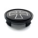 4 items 74mm / 70mm wheel center hub caps Iron Cross rim badges