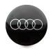 4 Stück Audi nabendeckel 60mm / 55mm felgendeckel nabenkappen Schwarz