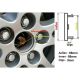 4 items Mercedes Benz 66mm / 56mm wheel center caps rim hub covers Brabus