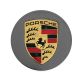 4 items 77mm / 60mm PORSCHE wheel center hub caps covers DARK GREY 7PP601149