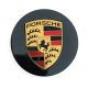 4 articles 77mm / 60mm PORSCHE Enjoliveurs cache-moyeux de centre de roue NOIR BRILLANT 7PP601149