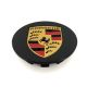 4 items 77mm / 60mm PORSCHE wheel center hub caps covers GLOSSY BLACK 7PP601149
