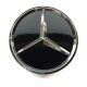 4 Stück 75mm / 70mm MERCEDES BENZ nabendeckel felgendeckel nabenkappen radkappen SCHWARZ GLÄNZEND
