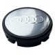 4 articles 64mm / 61mm AUDI Enjoliveurs cache-moyeux de centre de roue argenté