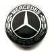 4 Stück Mercedes Benz nabendeckel 75mm / 70mm felgendeckel nabenkappen schwarz Lorbeerblatt