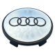 4 items Audi wheel center hub caps 68mm / 64mm rim hub covers silver