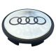 4 items Audi wheel center hub caps 70mm / 64mm rim hub covers silver