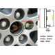 4 Stück Audi nabendeckel 69mm / 55mm felgendeckel 4B0601170A nabenkappen Grau