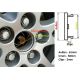 4 articles 61mm / 58mm AUDI Enjoliveurs cache-moyeux de centre de roue 4M0601170 argent