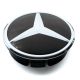 4 Stück Mercedes Benz 60mm / 55mm nabendeckel Schwarz felgendeckel nabenkappen