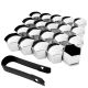 Universel 17 mm 19 mm 21 mm Capuchons de boulons de roue Caches-écrous de roue Caches-vis de moyeu