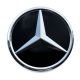 Set of 4 x 50mm METAL emblems MERCEDES BENZ, Wheel center cap Logo stickers