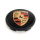 4 Stück 65mm / 59mm PORSCHE nabendeckel felgendeckel nabenkappen radkappen SCHWARZ GOLDEN