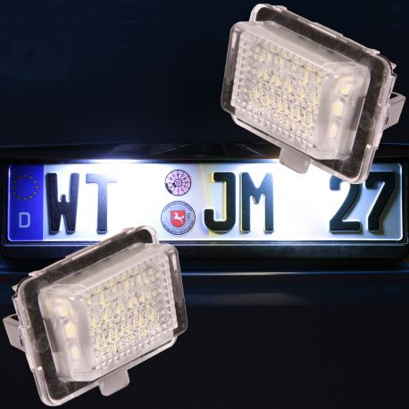 2 Stück Nummernschildbeleuchtung LED Kennzeichenbeleuchtung für Mercedes Benz C E S Klasse W204 W212 W216 W221 W207