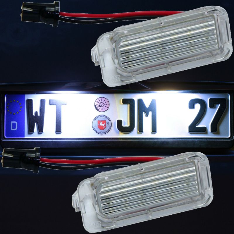 Kaufe Auto-Kennzeichenbeleuchtung, kein Fehler, 2 Stück, 6 W, für Ford  Focus C-MAX MK2 03–08, Kennzeichenleuchte, 24 LEDs, weißes Licht,  Auto-Außenbeleuchtung, DC12 V