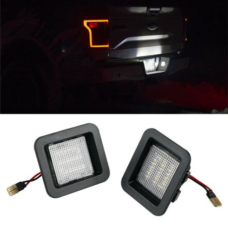 2 Stück Nummernschildbeleuchtung LED Kennzeichenbeleuchtung für Ford F-150 oder F-150 Raptor ab 2015
