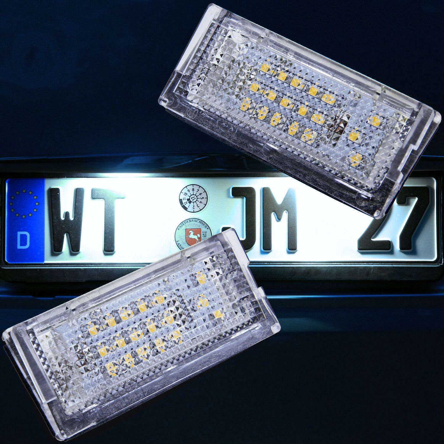 2 Stück Nummernschildbeleuchtung LED Kennzeichenbeleuchtung