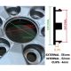 4 items 56mm / 52mm FERRARI wheel center hub caps covers